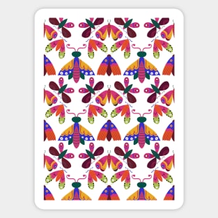 Multicolour butterflies multicolour moths bright Sticker